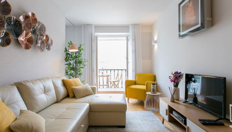 Photo 1 - ALTIDO Sunny 1-bed flat w/terrace&sea view in Baixa, 3mins to Arco da Rua Augusta