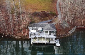 Photo 1 - Unique Smith Mountain Lake Home Over Water w/ Dock