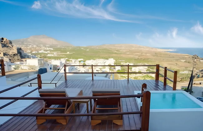 Santorini Rooftop Hot Tub Suite w Panoramic Views - Foto 1
