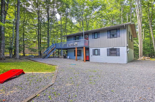 Photo 11 - Big Bass Lake Home in Gouldsboro: Wraparound Deck