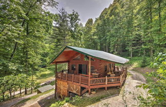 Photo 1 - Bryson City Cabin w/ Wraparound Deck & Hot Tub