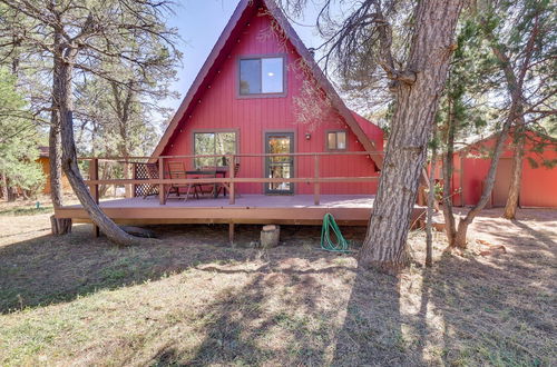 Photo 1 - Rustic-modern Overgaard Cabin w/ Decks & Fire Pit