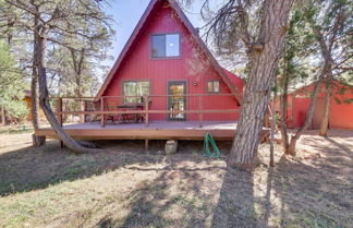 Photo 1 - Rustic-modern Overgaard Cabin w/ Decks & Fire Pit