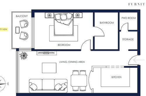 Foto 10 - 1B-Iris Blue-603 by bnbme homes