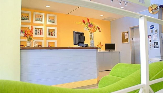 Mostrador de check-in y check-out