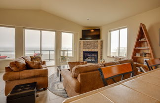 Photo 1 - Pet-free Oceanfront Home w/ Hot Tub & Beach Access