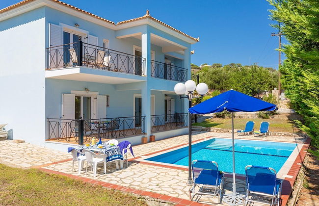 Skala Villa Blue Large Private Pool Walk to Beach Sea Views A C Wifi - 2824 - Foto 9