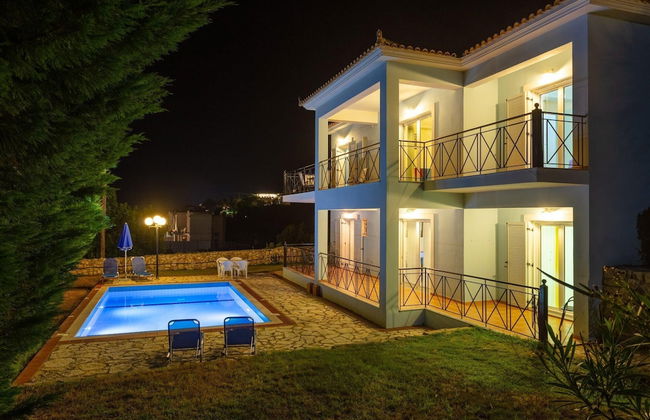 Skala Villa Blue Large Private Pool Walk to Beach Sea Views A C Wifi - 2824 - Foto 2