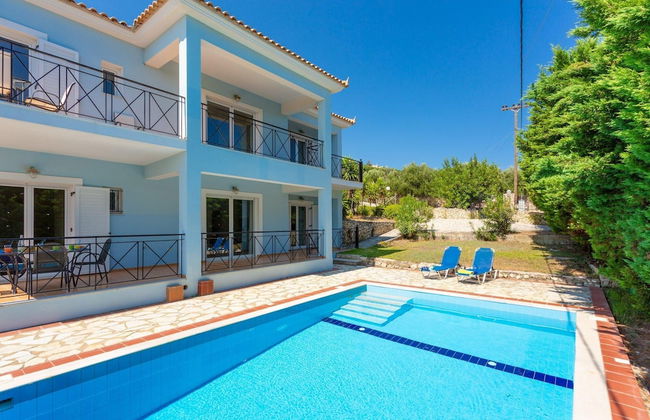 Skala Villa Blue Large Private Pool Walk to Beach Sea Views A C Wifi - 2824 - Foto 13
