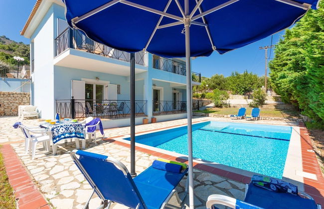 Skala Villa Blue Large Private Pool Walk to Beach Sea Views A C Wifi - 2824 - Foto 14