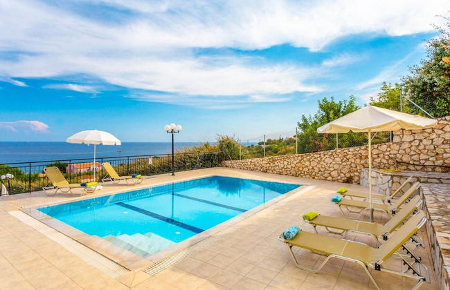 Skala Villa Green Large Private Pool Walk to Beach Sea Views A C Wifi - 2825 - Foto 23