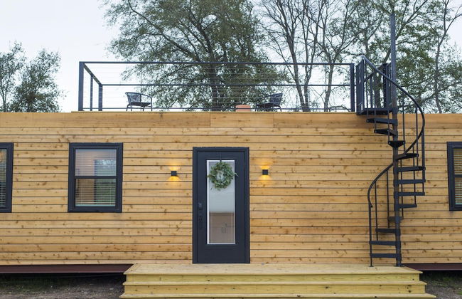 Pecan Grove Container Tiny Home Country Setting 12 min to Baylor Magnolia - Foto 16