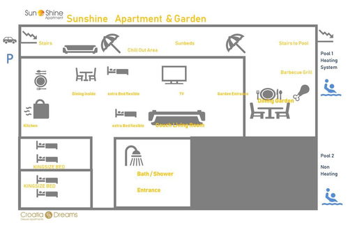 Photo 13 - sunshine Deluxe 80m2 Apartment With Pool, 50 m2 Garden Lounge and Outdoor Space