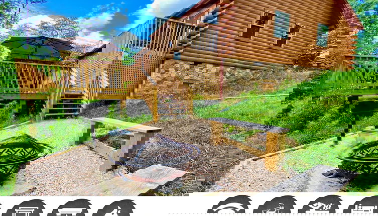 Photo 1 - Foxes' Den Cabin with Private Hot Tub and Arcade Game by RedAwning