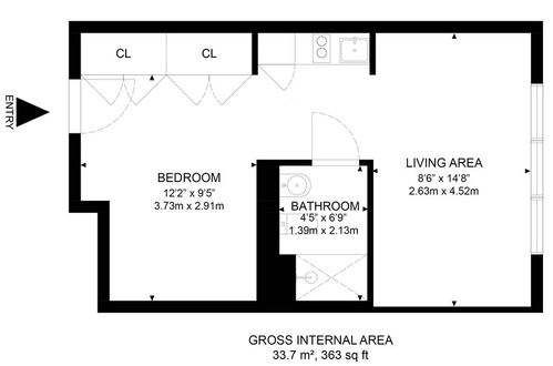 Foto 6 - Cosy Studio Apartment in Canary Wharf