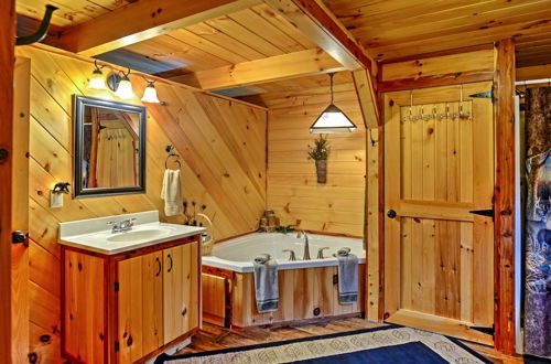 Photo 17 - Rustic Dundee Log Cabin w/ Hot Tub & Forest Views