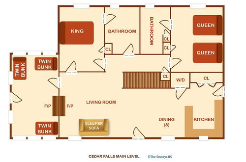 Foto 16 - Cedar Falls 8 - Three Bedroom Chalet