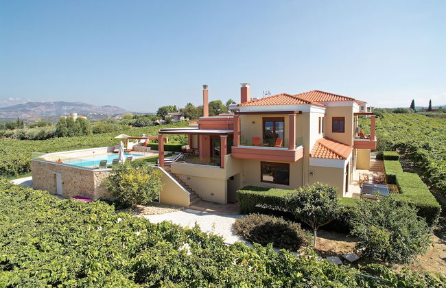 Cretan Vineyard Hill Villa Private Pool, Panoramic View, Beautiful Vineyard - Foto 30
