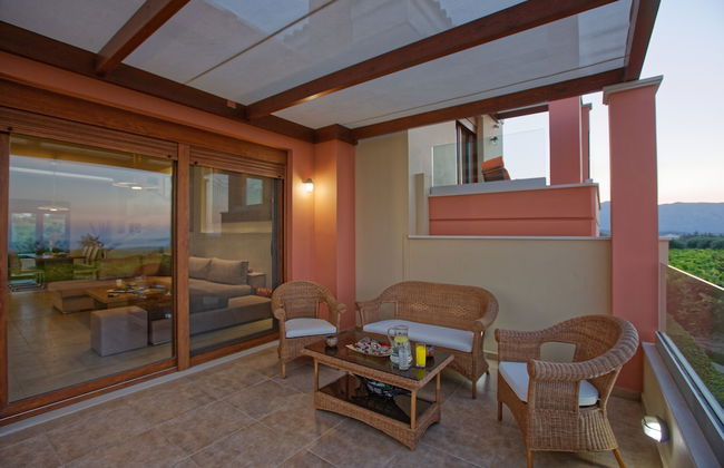Cretan Vineyard Hill Villa Private Pool, Panoramic View, Beautiful Vineyard - Foto 14