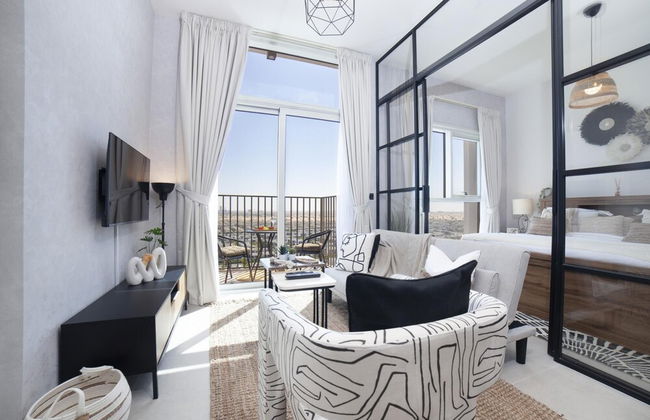Modern Boho 1BR Sleeps4 Balcony Pool Gym Dxbhills - Photo 12