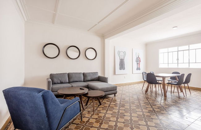 Luxury 3BR Roma Norte - Wifi- Laundry- Sleeps 10 - Foto 9
