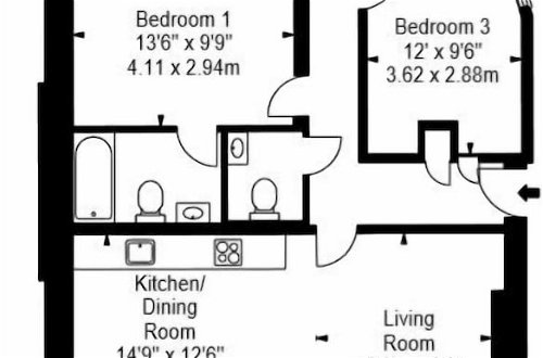 Foto 11 - Luxury Three Bedroom - Flat 122 Lower Ground Floor