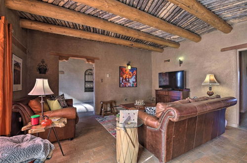 Photo 8 - El Prado Adobe Home: Courtyard w/ Mountain Views