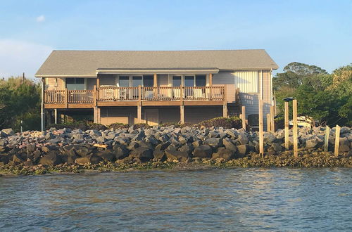 Photo 6 - Waterfront Harkers Island Home: Sunset View & Dock