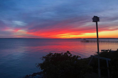 Photo 21 - Waterfront Harkers Island Home: Sunset View & Dock