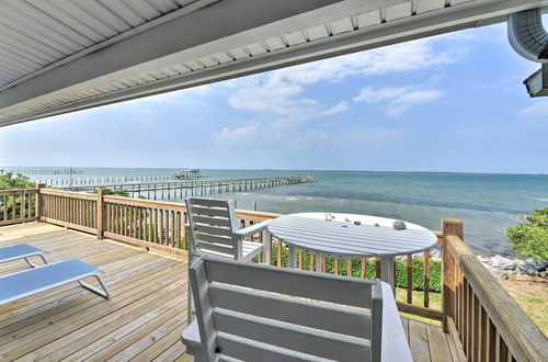 Photo 7 - Waterfront Harkers Island Home: Sunset View & Dock