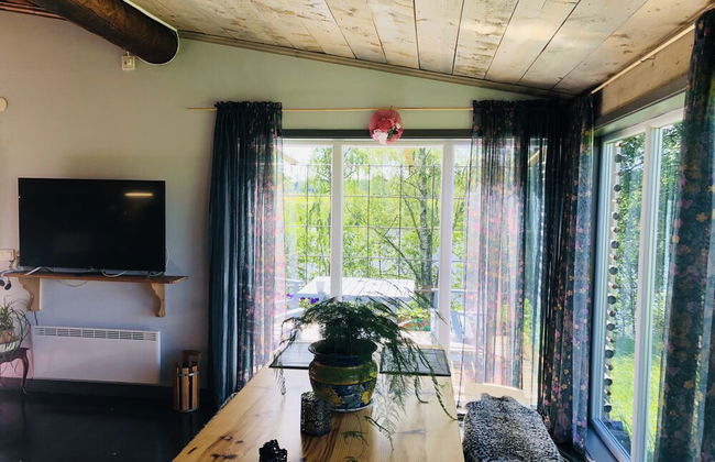 Liljekonvalj Cottage Overlooking the River Sauna - Foto 4
