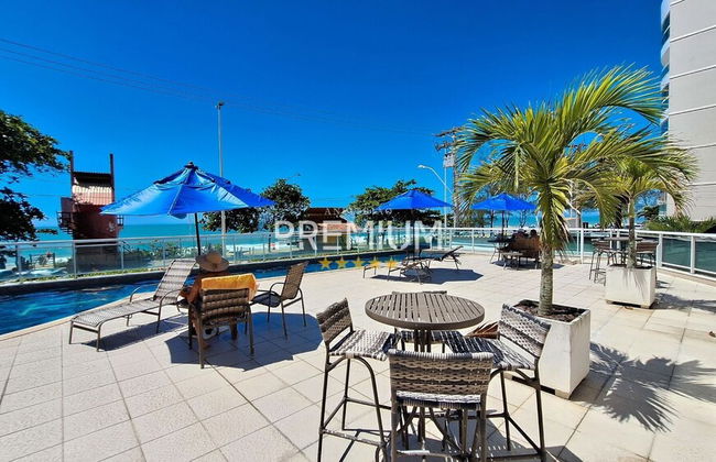 Flat pé na areia com vista internet e ar - Foto 25