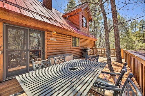 Photo 11 - Log Cabin on 2 Acres: Fenced Yard by Forest