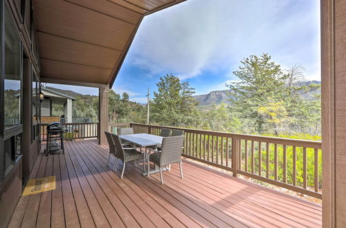 Photo 3 - Lavish Pine Cabin w/ Deck, New Hot Tub + Mtn Views