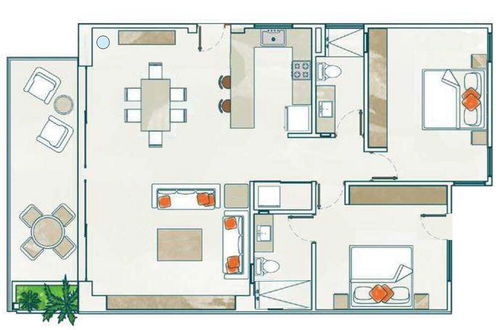 Foto 11 - Bright Full Furnished 2 Bedrooms Waiting For You