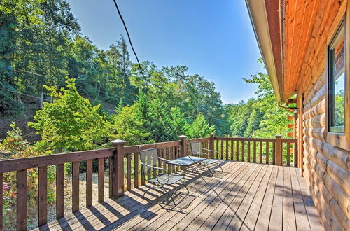 Photo 7 - Rustic Andrews Cabin Rental w/ Deck + Fire Pit