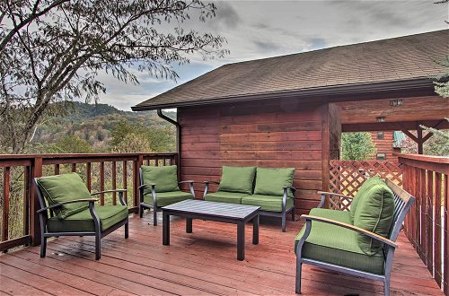 Photo 10 - Luxe Cabin w/ Covered Pool + Smoky Mountain Vistas