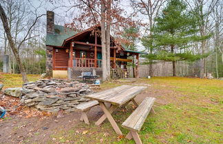 Photo 1 - Secluded, Pet-friendly Cresco Log Cabin: Fire Pit