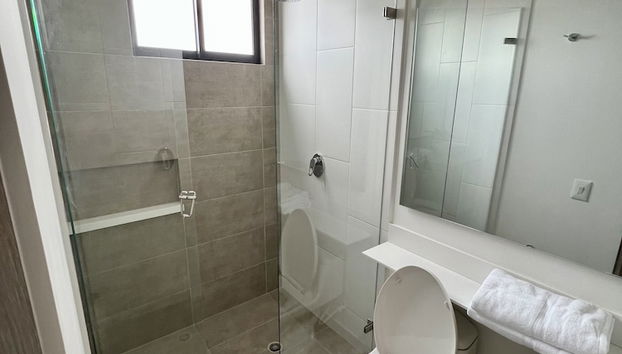 Duche na casa de banho