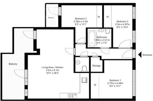 Photo 14 - Three Bedroom Apartment in Hoxton