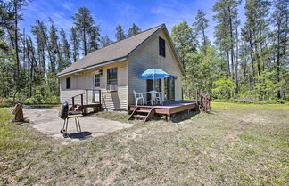 Photo 1 - Secluded Irons Cabin w/ 5-acre Yard, Deck, Grill