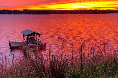 Photo 1 - Elegant Lakefront Gem w/ Dock + Sunset Views