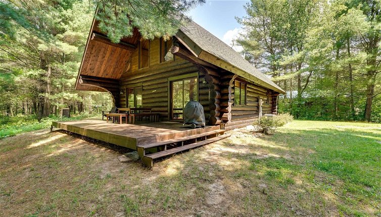 Photo 1 - Secluded Log Cabin in NW Michigan: Fire Pit & Deck