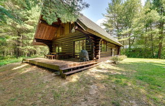 Photo 1 - Secluded Log Cabin in NW Michigan: Fire Pit & Deck