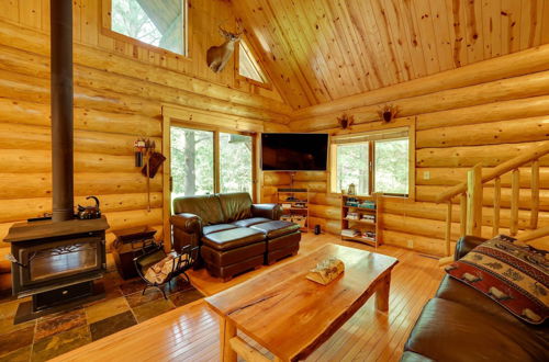 Photo 22 - Secluded Log Cabin in NW Michigan: Fire Pit & Deck