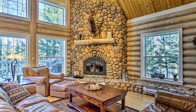 Photo 1 - Secluded Log Cabin w/ Game Room & Forest Views