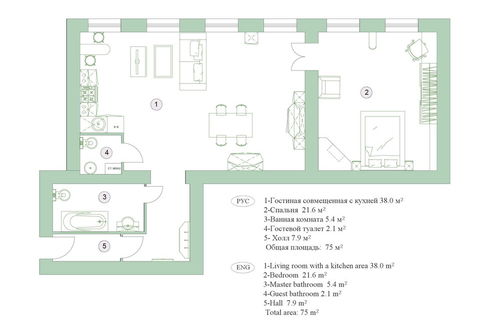 Photo 11 - Feelathome Apartments on Millionnaya