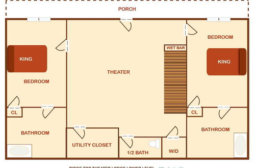 Photo 24 - Ridgetop Theatre Lodge - Six Bedroom Cabin