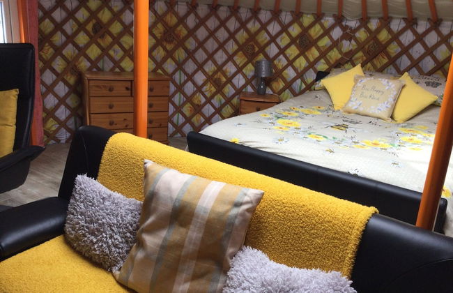Orange Yurt With Hot Tub- Sleeps 3, Parking & Wifi - Foto 3