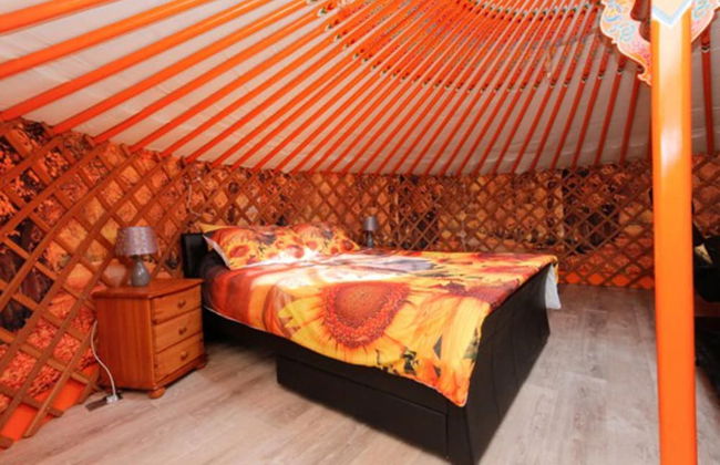 Orange Yurt With Hot Tub- Sleeps 3, Parking & Wifi - Foto 4
